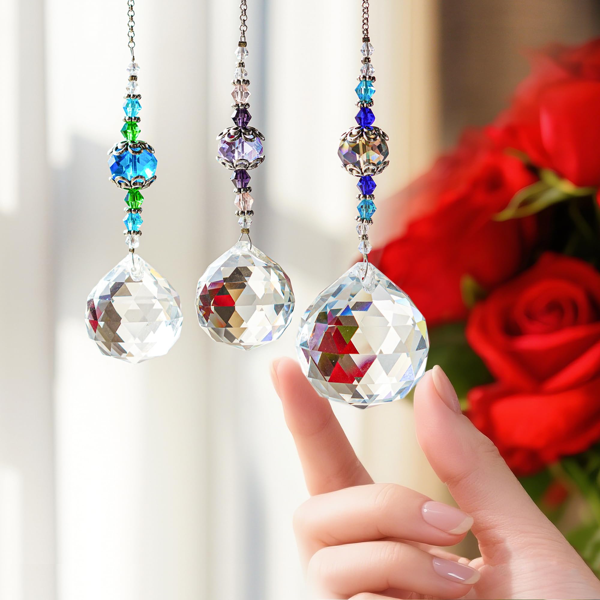 Amazon.com: H&D HYALINE & DORA Clear Crystal Prism Ball Rainbow